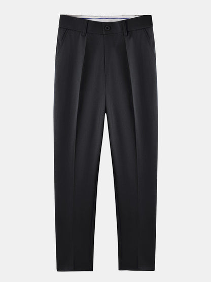 Long Sleeve Stripe Button Up Shirt & Slim Fit Tapered Trousers